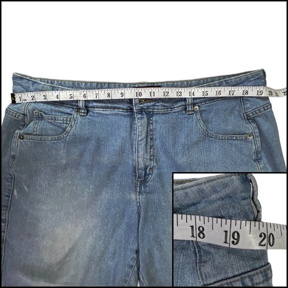 Lee Riveted Ultimate 5 High Rise Relaxed Fit Denim Capri Jeans Plus Size 20W - Picture 9 of 12